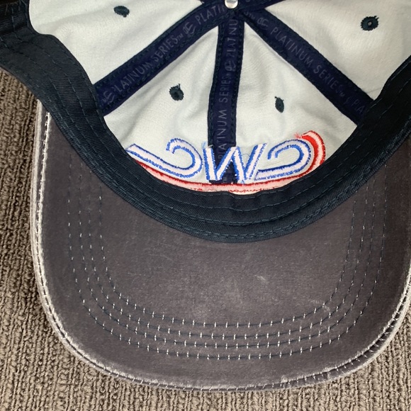 CWC Baseball Hat Mens OSFM Gray Blue Strapback Cap OC Platinum Series - Picture 10 of 14